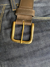 Load image into Gallery viewer, Black, Browns &amp; Grey Dark Brown Beaded Leather Belt