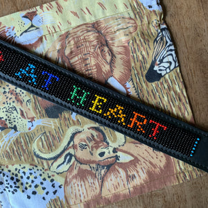 Wild at Heart Foundation Beaded Collar: Black & Rainbow